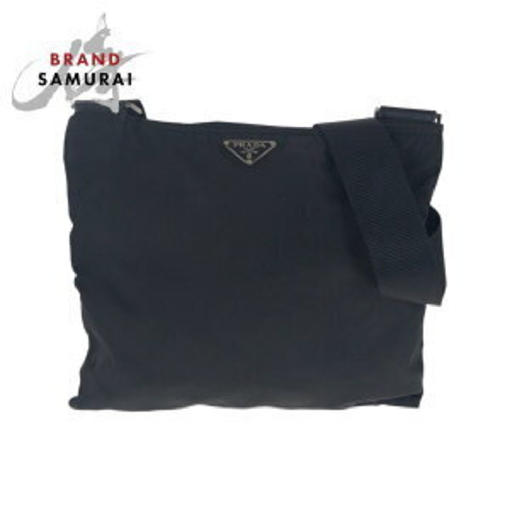 Prada black triangular nylon Bag Tessuto logo Shoulder plate - Picture 2 of 10